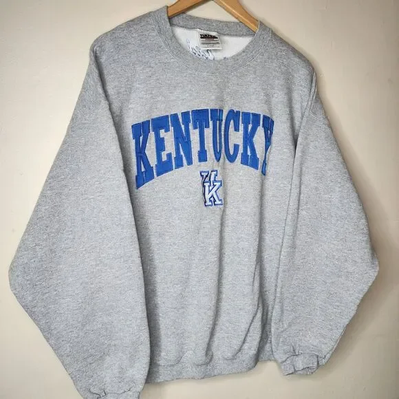 Vintage 90s Kentucky Wildcats Sweatshirt Spellout XL College University Football - Picture 4 of 11
